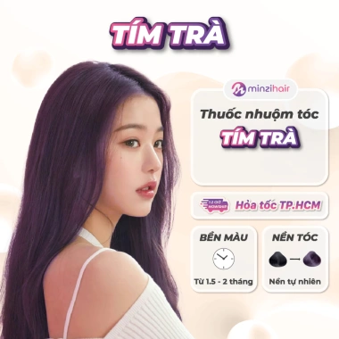 Thuốc nhuộm tóc màu tím trà tự nhiên Minzihair - Giá 77.000đ, bảo vệ tóc