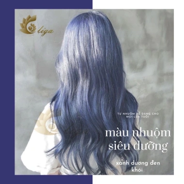 Thuốc nhuộm tóc màu xanh dương đen khói - Giá chỉ 59.000đ, tặng kèm trợ dưỡng 5