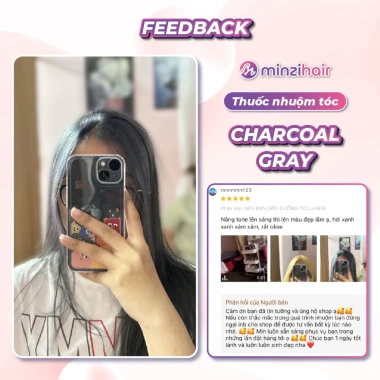 Thuốc nhuộm tóc Minzihair Charcoal Gray – Đen Chì, Xám Chì, Giá chỉ 149.000₫ (giảm từ 192.210₫) 4 Thuốc nhuộm tóc Minzihair Charcoal Gray – Đen Chì, Xám Chì, Giá chỉ 149.000₫ (giảm từ 192.210₫) 4