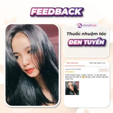 Thuốc nhuộm tóc Minzihair Đen Tuyền - Lên màu từ mọi nền tóc, giảm 20% 5 Thuốc nhuộm tóc Minzihair Đen Tuyền - Lên màu từ mọi nền tóc, giảm 20% 5