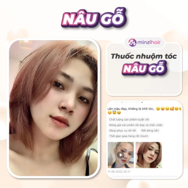 Thuốc nhuộm tóc Minzihair Màu Nâu Gỗ lên từ Nâu Sáng, không cần tẩy - 77.000₫ 3 Thuốc nhuộm tóc Minzihair Màu Nâu Gỗ lên từ Nâu Sáng, không cần tẩy - 77.000₫ 3