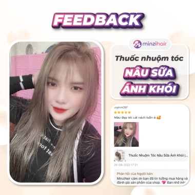Thuốc nhuộm tóc Minzihair Nâu Sữa Ánh Khói không cần tẩy - Giá chỉ 79.000đ