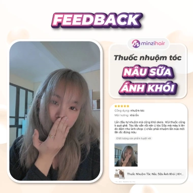 Thuốc nhuộm tóc Minzihair Nâu Sữa Ánh Khói không cần tẩy - Giá chỉ 79.000đ