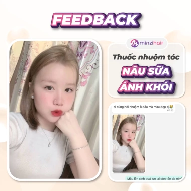 Thuốc nhuộm tóc Minzihair Nâu Sữa Ánh Khói không cần tẩy - Giá chỉ 79.000đ 6 Thuốc nhuộm tóc Minzihair Nâu Sữa Ánh Khói không cần tẩy - Giá chỉ 79.000đ 6
