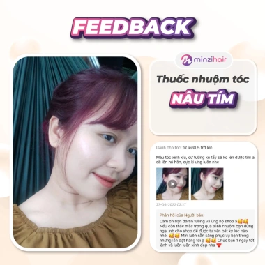 Thuốc nhuộm tóc Minzihair Nâu Tím lên từ nền tự nhiên, không tẩy, chỉ 77.000đ 3 Thuốc nhuộm tóc Minzihair Nâu Tím lên từ nền tự nhiên, không tẩy, chỉ 77.000đ 3