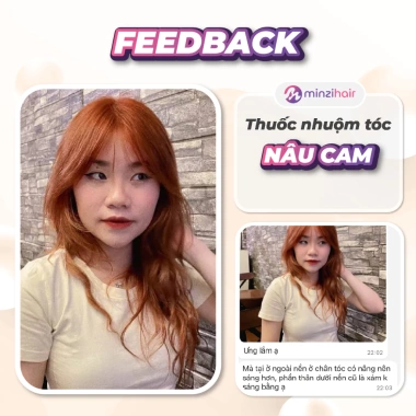 Thuốc nhuộm tóc nâu cam Minzihair - Lên từ nền nâu không tẩy, giá chỉ 77.000₫ 3