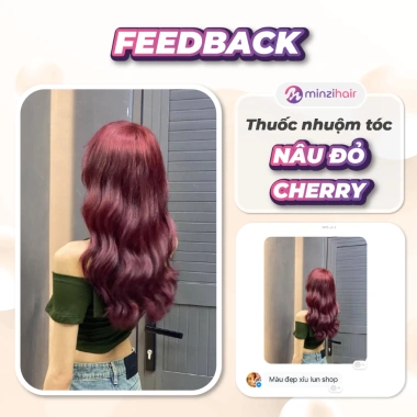 Thuốc nhuộm tóc Nâu Đỏ Cherry không tẩy, lên nền tự nhiên - Minzihair 149.000₫ 4 Thuốc nhuộm tóc Nâu Đỏ Cherry không tẩy, lên nền tự nhiên - Minzihair 149.000₫ 4