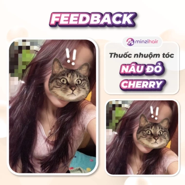 Thuốc nhuộm tóc Nâu Đỏ Cherry không tẩy, lên nền tự nhiên - Minzihair 149.000₫ 5 Thuốc nhuộm tóc Nâu Đỏ Cherry không tẩy, lên nền tự nhiên - Minzihair 149.000₫ 5