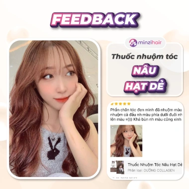 Thuốc nhuộm tóc Nâu Hạt Dẻ Minzihair HCM - Lên màu từ nền đen, không cần tẩy 3 Thuốc nhuộm tóc Nâu Hạt Dẻ Minzihair HCM - Lên màu từ nền đen, không cần tẩy 3