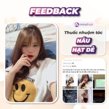 Thuốc nhuộm tóc Nâu Hạt Dẻ Minzihair HCM - Lên màu từ nền đen, không cần tẩy 5 Thuốc nhuộm tóc Nâu Hạt Dẻ Minzihair HCM - Lên màu từ nền đen, không cần tẩy 5