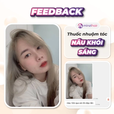 Thuốc nhuộm tóc nâu khoi sáng không tẩy - Minzihair HCM chỉ 149.000đ (giá gốc 193.700đ) 5