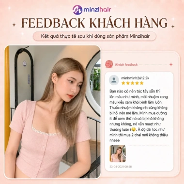 Thuốc nhuộm tóc Nâu Khói Sáng Minzihair - Lên từ nền tóc nâu không tẩy, 73.500₫ HCM 8