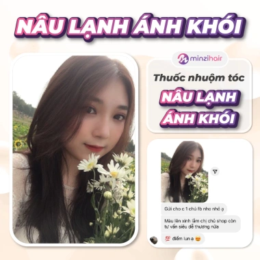 Thuốc nhuộm tóc Nâu Lạnh Ánh Khói không tẩy - Minzihair HCM, giá 77.000₫ 4