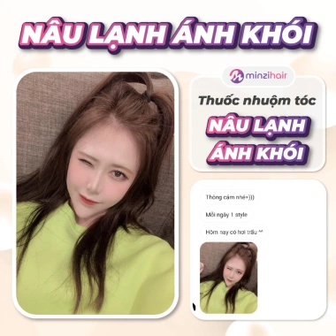 Thuốc nhuộm tóc Nâu Lạnh Ánh Khói không tẩy - Minzihair HCM, giá 77.000₫ 5