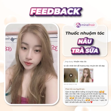 Thuốc nhuộm tóc Nâu Sữa Nâu Trà Sữa không tẩy Màu tự nhiên 77k Minzihair HCM 3 Thuốc nhuộm tóc Nâu Sữa Nâu Trà Sữa không tẩy Màu tự nhiên 77k Minzihair HCM 3