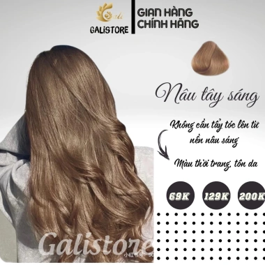 Thuốc nhuộm tóc Nâu Tây Sáng không tẩy kèm OXY trợ nhuộm Galistore Giá 65.000₫ 3 Thuốc nhuộm tóc Nâu Tây Sáng không tẩy kèm OXY trợ nhuộm Galistore Giá 65.000₫ 3