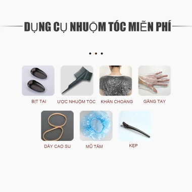 Thuốc nhuộm tóc nâu vàng nhạt không cần tẩy, kem tại nhà FENKANG tặng dụng cụ 4 Thuốc nhuộm tóc nâu vàng nhạt không cần tẩy, kem tại nhà FENKANG tặng dụng cụ 4