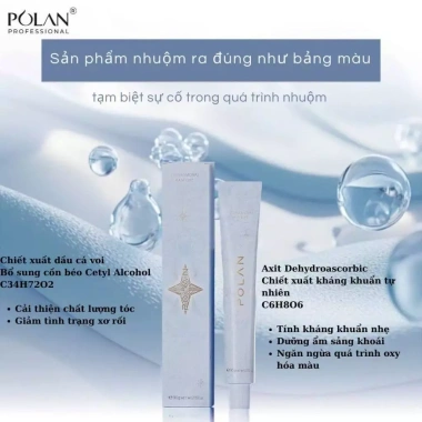 Thuốc nhuộm tóc POLAN chính hãng 90g Bản xanh 2.025 – Màu Trung, hệ Nhật, giá 58k 4