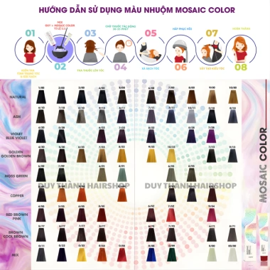 Thuốc nhuộm tóc Sophia Mosaic Color 100g - Lên màu chuẩn, bảng màu đa dạng, công nghệ Hàn Quốc, giá 60.000 VND 3