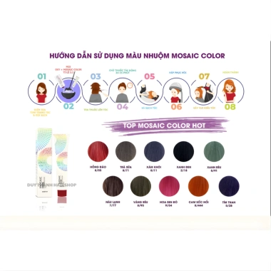 Thuốc nhuộm tóc Sophia Mosaic Color 100g - Lên màu chuẩn, bảng màu đa dạng, công nghệ Hàn Quốc, giá 60.000 VND 4