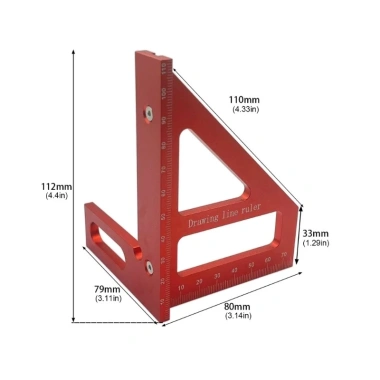 Thước tam giác hợp kim nhôm - Công cụ bố trí chuẩn DIY, giá ưu đãi 154.000₫