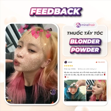 Thuốc tẩy tóc tại nhà Minzihair Bleaching Powder An toàn không xơ tóc, không rát da đầu giá 79.000₫ 4