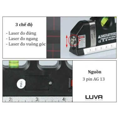 Thước thủy laser cầm tay - Đo khoảng cách chuẩn, giá 109.000 VNĐ, độ cao cấp 3
