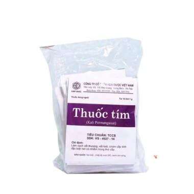 Thuốc Tím Dùng Ngoài 10 Gói - Tắm & Lau Rửa, Diệt Vi Khuẩn, Giảm Mùi, Giá 30.000₫