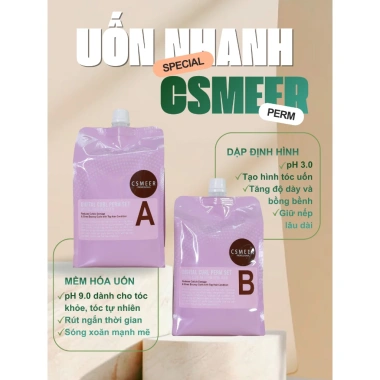 Thuốc Uốn Nóng CSMEER 970g - Duỗi Ép Tóc Bóng, Căng Sóng, Nhe Mùi, Giá 140.000₫ 7 Thuốc Uốn Nóng CSMEER 970g - Duỗi Ép Tóc Bóng, Căng Sóng, Nhe Mùi, Giá 140.000₫ 7