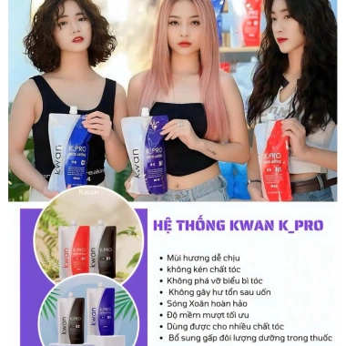 Thuốc Uốn Nóng Duỗi Ép Tóc KWAN Professional 1.000ml Chính Hãng – Uốn Căng Sóng, Ép Bóng Mềm, 240k 3