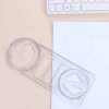 Thước vẽ NLINNI 360 độ - Đo hình học, góc, di chuyển, mẫu nhựa tiểu học 5