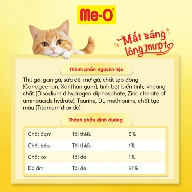 Thưởng cho mèo Me-O gói 60gr (15g x4) – 8 vị, tặng Nón BH HĐ299k, giá 45.000₫ 3