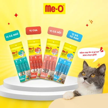 Thưởng cho mèo Me-O gói 60gr (15g x4) – 8 vị, tặng Nón BH HĐ299k, giá 45.000₫ 6