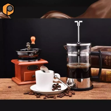 Thủy tinh không gỉ French Press 350ml - Cafetiere trà và cà phê 1-2 cốc, giá chỉ 228.800 VND