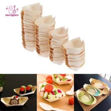 Thuyền & khay phục vụ bằng gỗ Perfe - Dùng một lần, phù hợp nhà hàng, chăm sóc, xe tải thực phẩm, giá ưu đãi 91.300₫