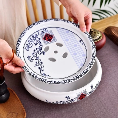 Thuyền Trà Sứ 25cm - Khay Hứng Nước Đường Kính, Giá Ưu Đãi 319.000₫