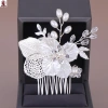 Tiara cô dâu handmade hợp kim giả ngọc trai họa tiết hoa trắng, chỉ 56.160₫ 2