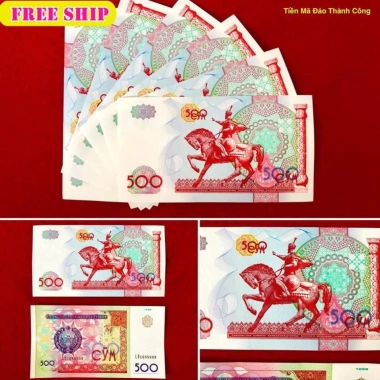 Tiền Mã Đáo Thành Công Uzbekistan LXQT - Kích Hoạt Tài Lộc Màu Đỏ Phát Đạt, Giá ưu đãi 19.080 VND