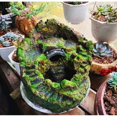 Tiểu cảnh để bàn decor phòng khách - Trang trí tiểu cảnh giá 500k (giảm từ 635k)