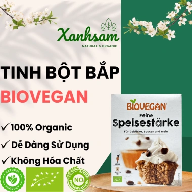 Tinh bột bắp hữu cơ BioVegan 250gr EU Organic Xanh Sam Natural - Giá 153.400₫ Tinh bột bắp hữu cơ BioVegan 250gr EU Organic Xanh Sam Natural - Giá 153.400₫