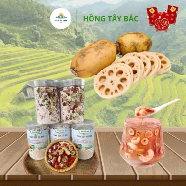 Tinh Bột Củ Sen Mix Hạt Dinh Dưỡng - Combo 5 Hộp Giá ưu đãi 85.140 VND Chính Hãng