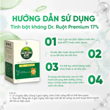 Tinh Bột Kháng Dr Ruột Premium 17% - 10 gói, giảm táo bón, hỗ trợ đại tràng, 405.000₫ 4