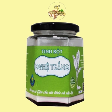 Tinh Bột Nghệ Trắng QNA FARM 385gr - Cucurmin cao, kháng khuẩn, giảm viêm, 103k