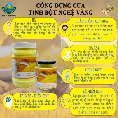 Tinh bột nghệ vàng QNA FARM 100% nguyên chất - Canh tác tự nhiên, giá ưu đãi 160.000đ tăng sức đề kháng 2