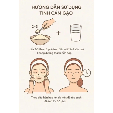 Tinh cám gạo nếp 1kg nguyên chất đắp mặt trắng da - Giá 49.000, giảm tới 38% 2 Tinh cám gạo nếp 1kg nguyên chất đắp mặt trắng da - Giá 49.000, giảm tới 38% 2