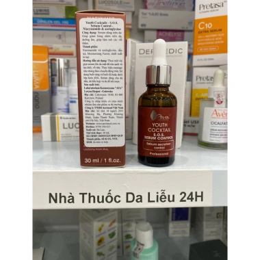 Tinh Chất AVA SOS SEBUM CONTROL YOUTH COCKTAIL 30ml - Serum Kiểm Soát Dầu, Phục Hồi Da, Giảm Mụn Hiệu Quả