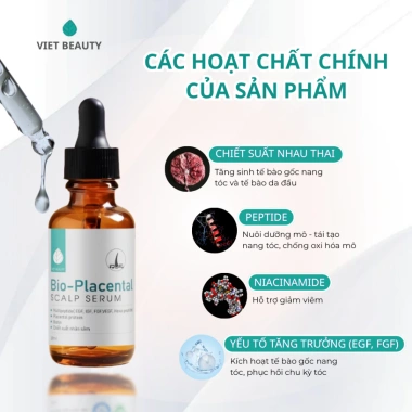 Tinh chất Bio-Placental Scalp Serum VIETBEAUTY - Dưỡng nang tóc, tăng mật độ, giảm rụng tóc - Chỉ 135.000₫ 7 Tinh chất Bio-Placental Scalp Serum VIETBEAUTY - Dưỡng nang tóc, tăng mật độ, giảm rụng tóc - Chỉ 135.000₫ 7