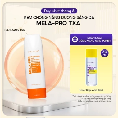 Tinh chất chống nắng NINELESS Mela-Pro Tranexamic Acid 100ml - Serum mặt và cơ thể, giá 414.000 VND Tinh chất chống nắng NINELESS Mela-Pro Tranexamic Acid 100ml - Serum mặt và cơ thể, giá 414.000 VND