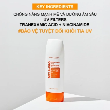 Tinh chất chống nắng NINELESS Mela-Pro Tranexamic Acid 100ml - Serum mặt và cơ thể, giá 414.000 VND