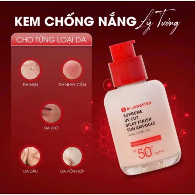 Tinh chất chống nắng phổ rộng Dr Jangstem - Bệnh viện Vands Clinic 50ml bảo vệ da toàn diện, không nhờn, kéo dài 8h
